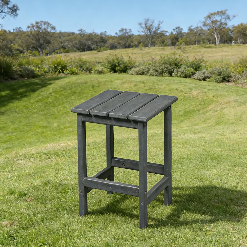 SOLARA Chair - Folding Outdoor Lounge Chair, Weather-Resistant HDPE Material, Classic Patio Garden Seating - Grey - Image 9