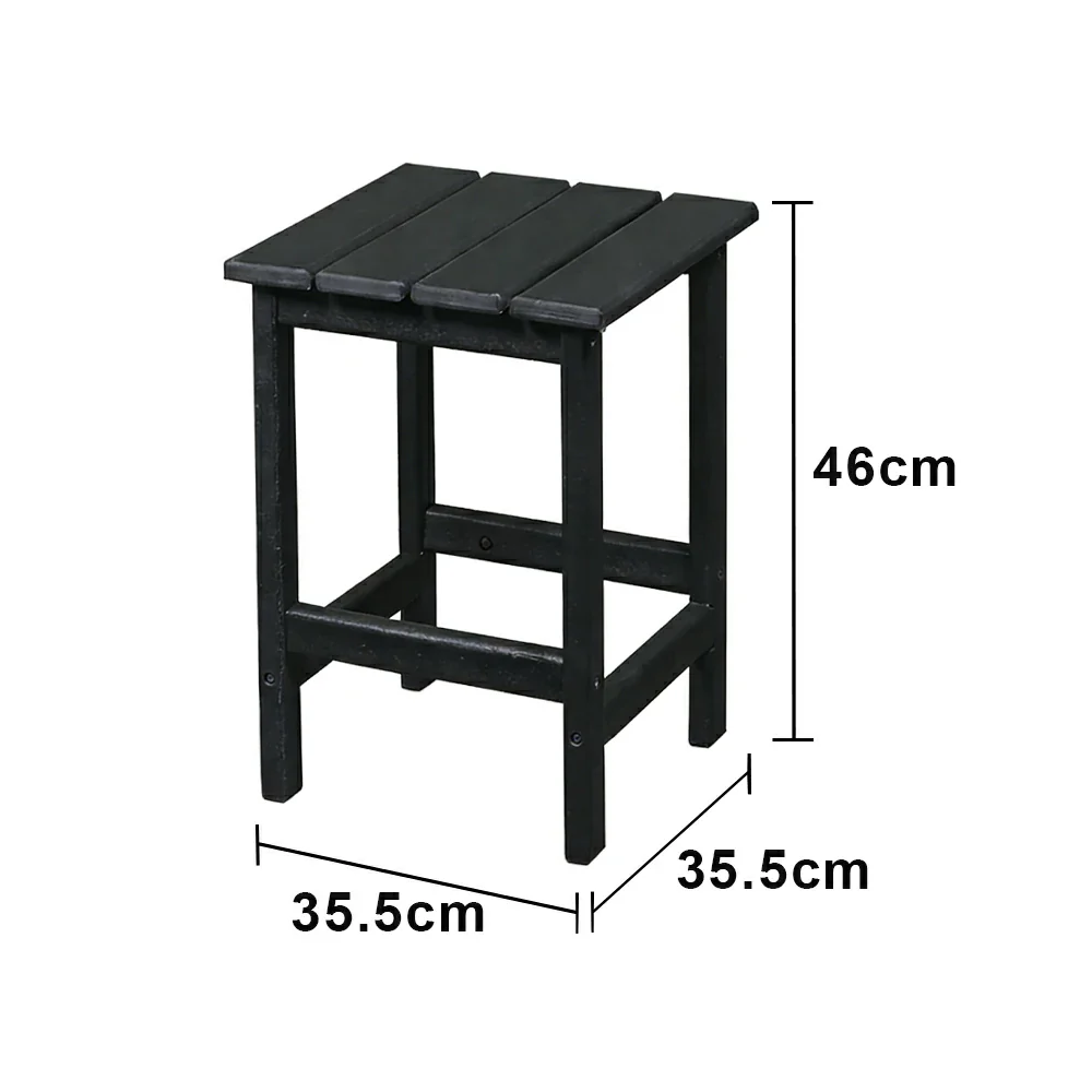 SOLARA Chair - Folding Outdoor Lounge Chair, Weather-Resistant HDPE Material, Classic Patio Garden Seating - Black - Image 10