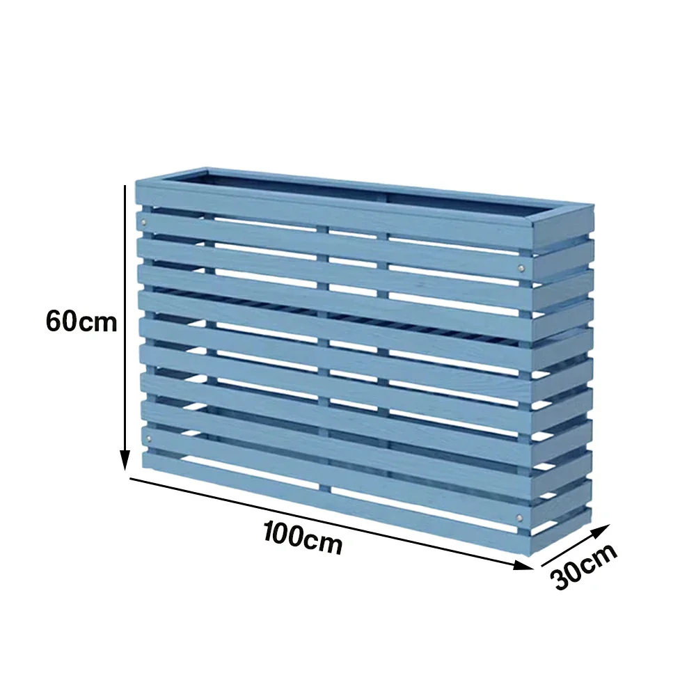 SOLARA 100/120cm Outdoor Planter - Weather-Resistant Anti-Rot Treated Timber - 5-Layer Protection Modern Minimalist Design - Blue - Image 5