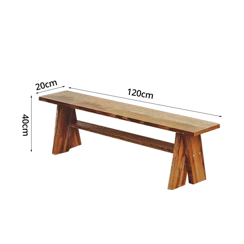SOLARA 120/150cm Outdoor Garden Bench - Heavy-Duty Solid Timber Construction, Weather-Resistant, Reinforced Crossbeam Support - Brown - Image 5