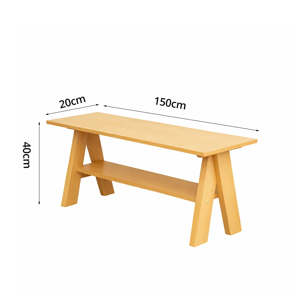 SOLARA 120/150cm Outdoor Garden Bench - Heavy-Duty Solid Timber Construction, Weather-Resistant, Reinforced Crossbeam Support - Yellow - Image 6