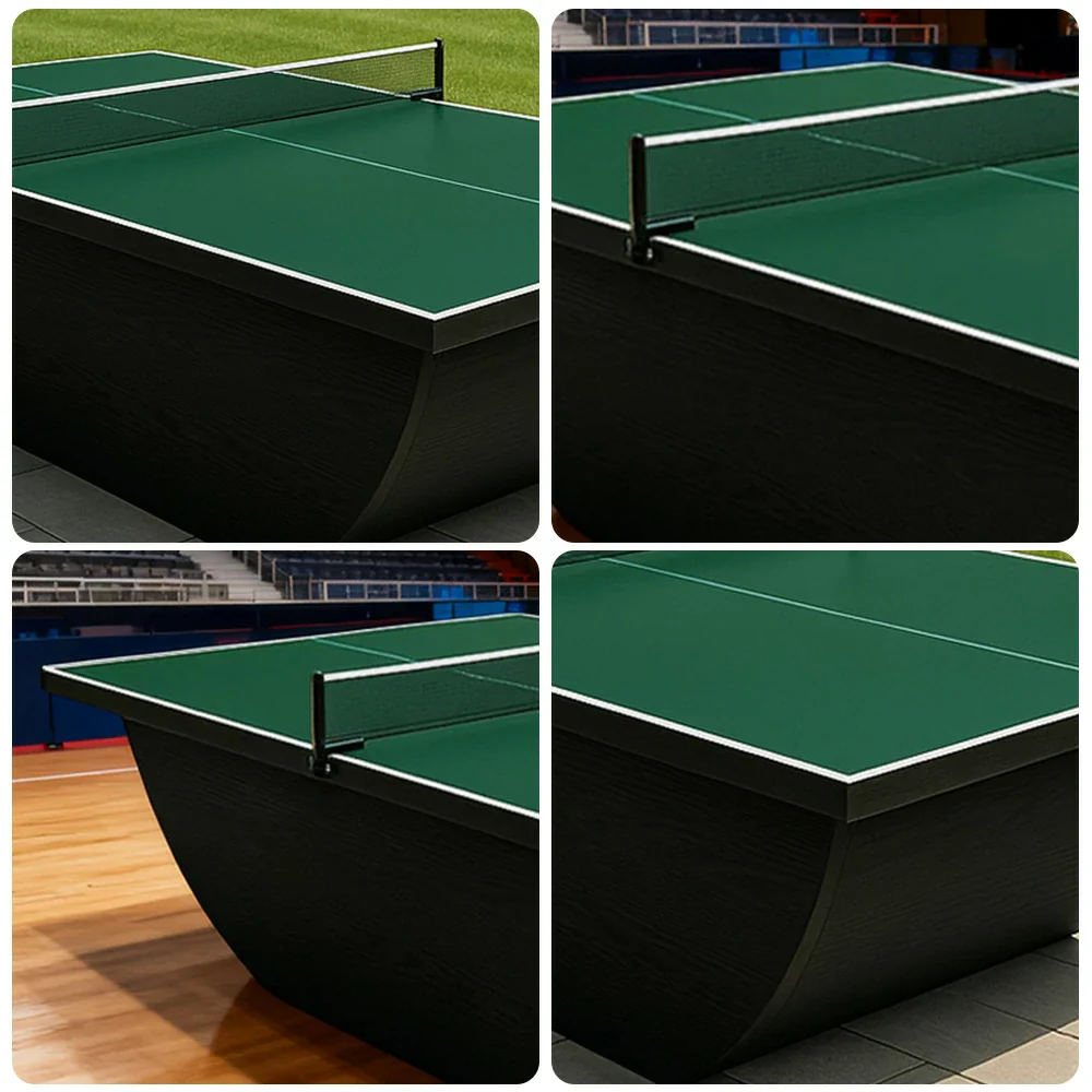 SUNNET Outdoor Waterproof 4cm Table Tennis Pingpong Table with Heavy-Duty Base and Free Accessories - Green & Black - Image 4