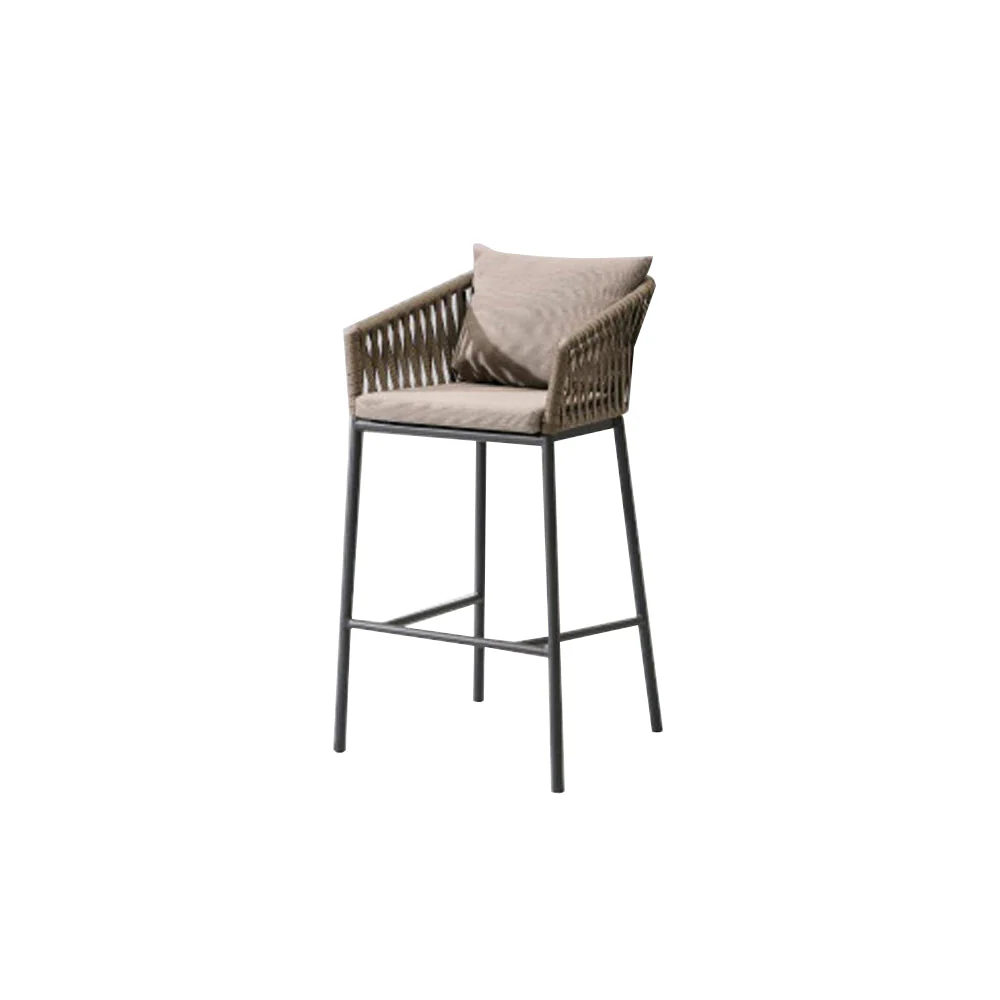 LIVARA PE Rattan Outdoor Sofa Garden Chair - Dark Khaki - Image 7