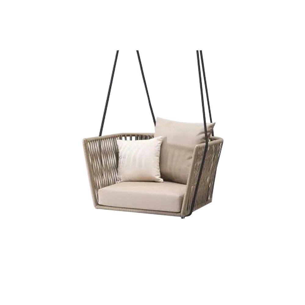 LIVARA PE Rattan Outdoor Sofa Garden Chair - Dark Khaki - Image 8