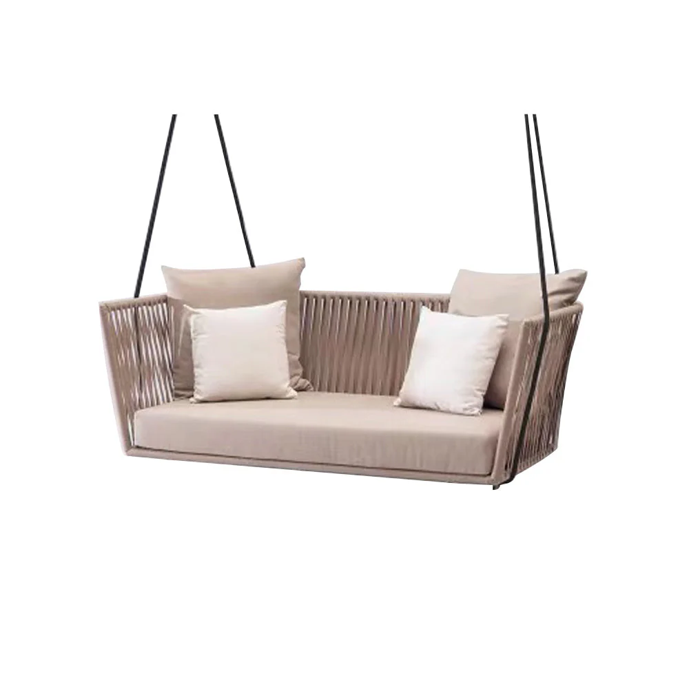 LIVARA PE Rattan Outdoor Sofa Garden Chair - Dark Khaki - Image 9