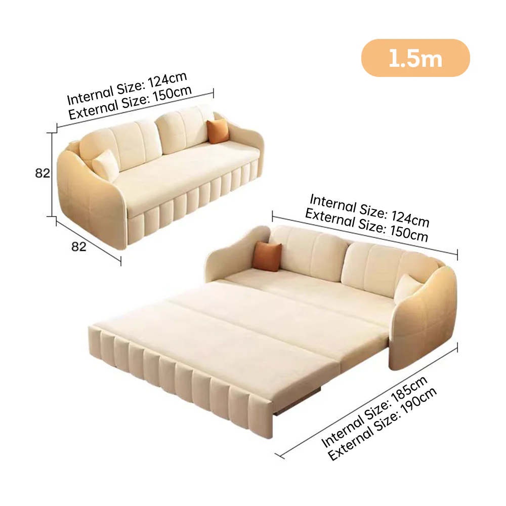 LUXORA 1.3m/1.5m/2.1m Sofa High Density Sponge - Image 6