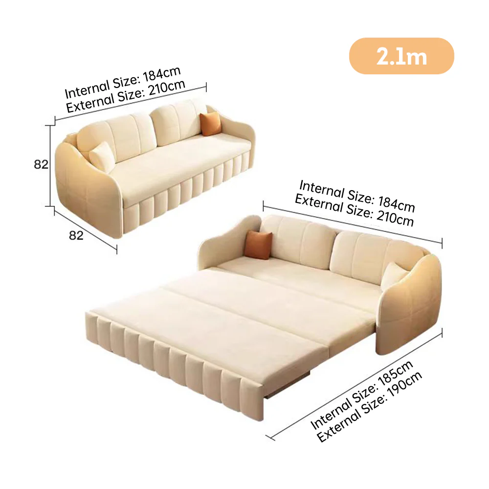 LUXORA 1.3m/1.5m/2.1m Sofa High Density Sponge - Image 7