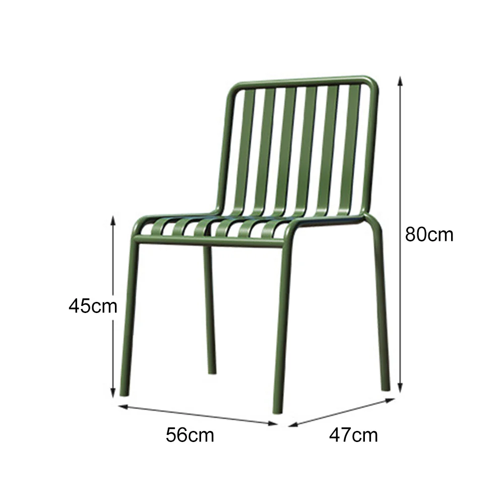 SOLARA Outdoor Iron Table/Bench/Chair/Sofa/Bar Stool - Green - Image 27