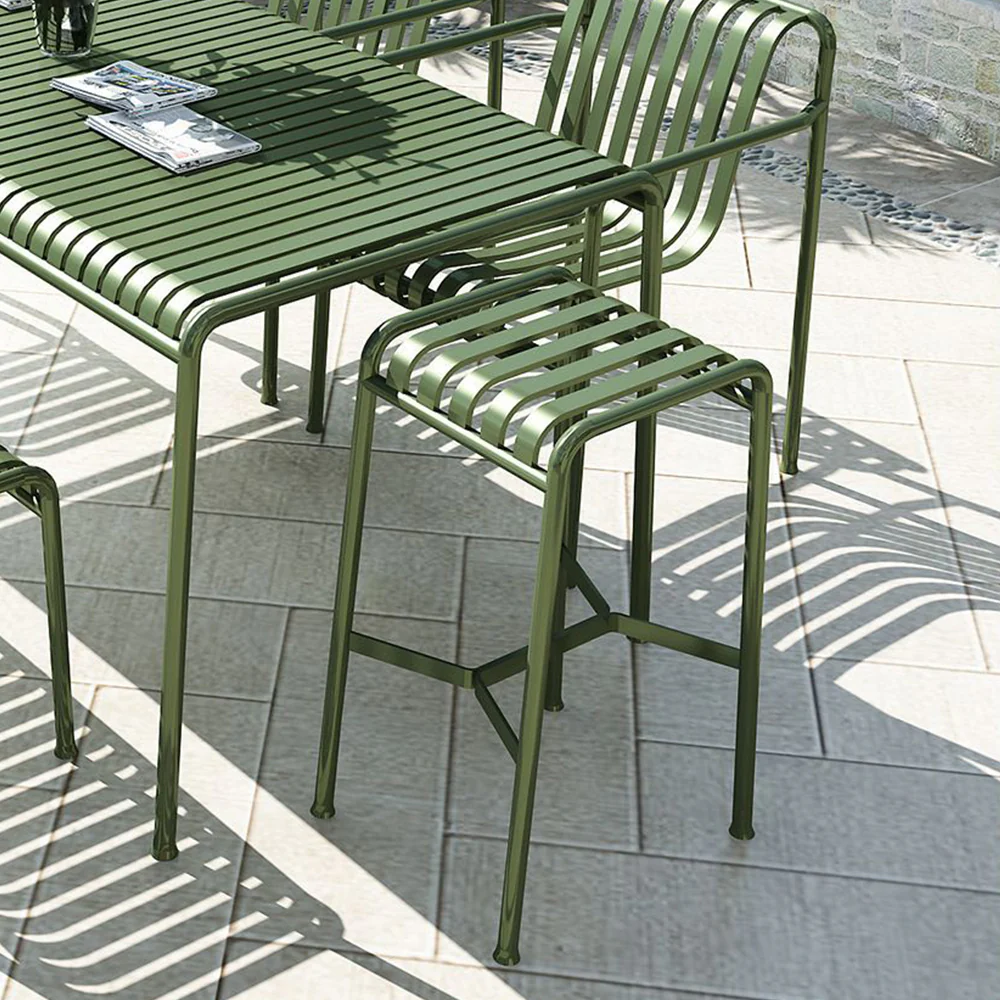 SOLARA Outdoor Iron Table/Bench/Chair/Sofa/Bar Stool - Green - Image 20