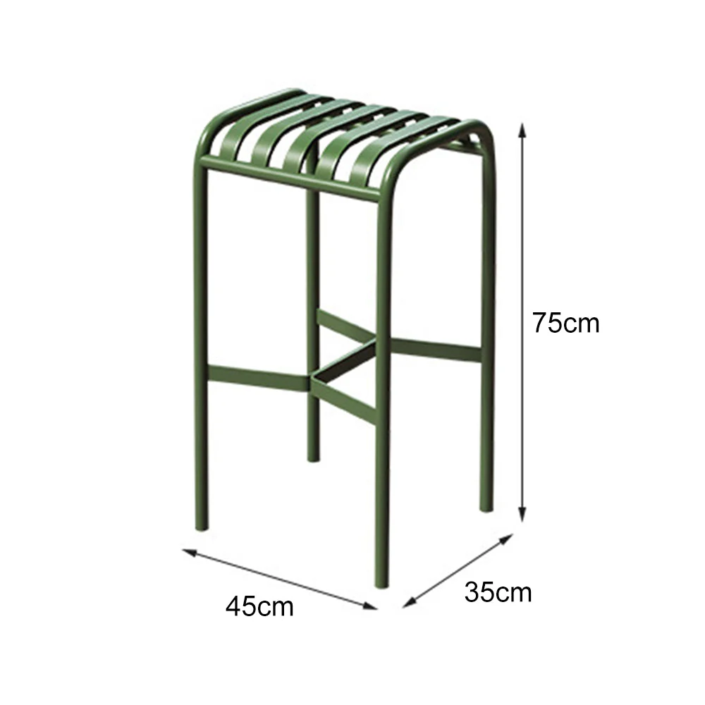 SOLARA Outdoor Iron Table/Bench/Chair/Sofa/Bar Stool - Green - Image 31