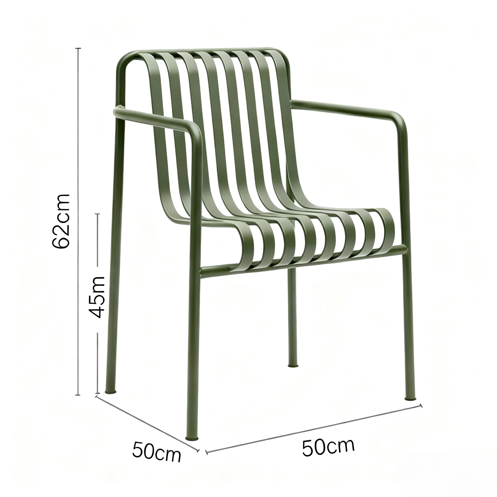 SOLARA Outdoor Iron Table/Bench/Chair/Sofa/Bar Stool - Green - Image 28