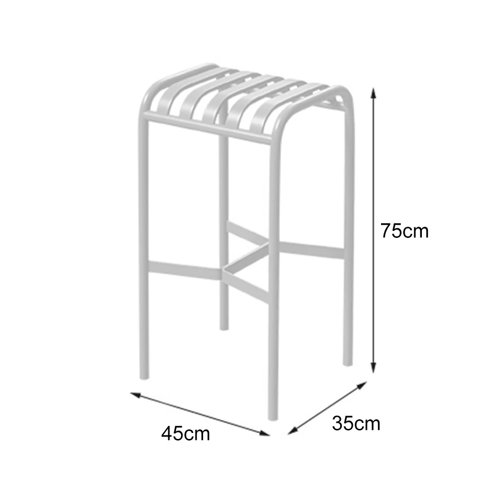 SOLARA Outdoor Iron Table/Bench/Chair/Sofa/Bar Stool - White - Image 33