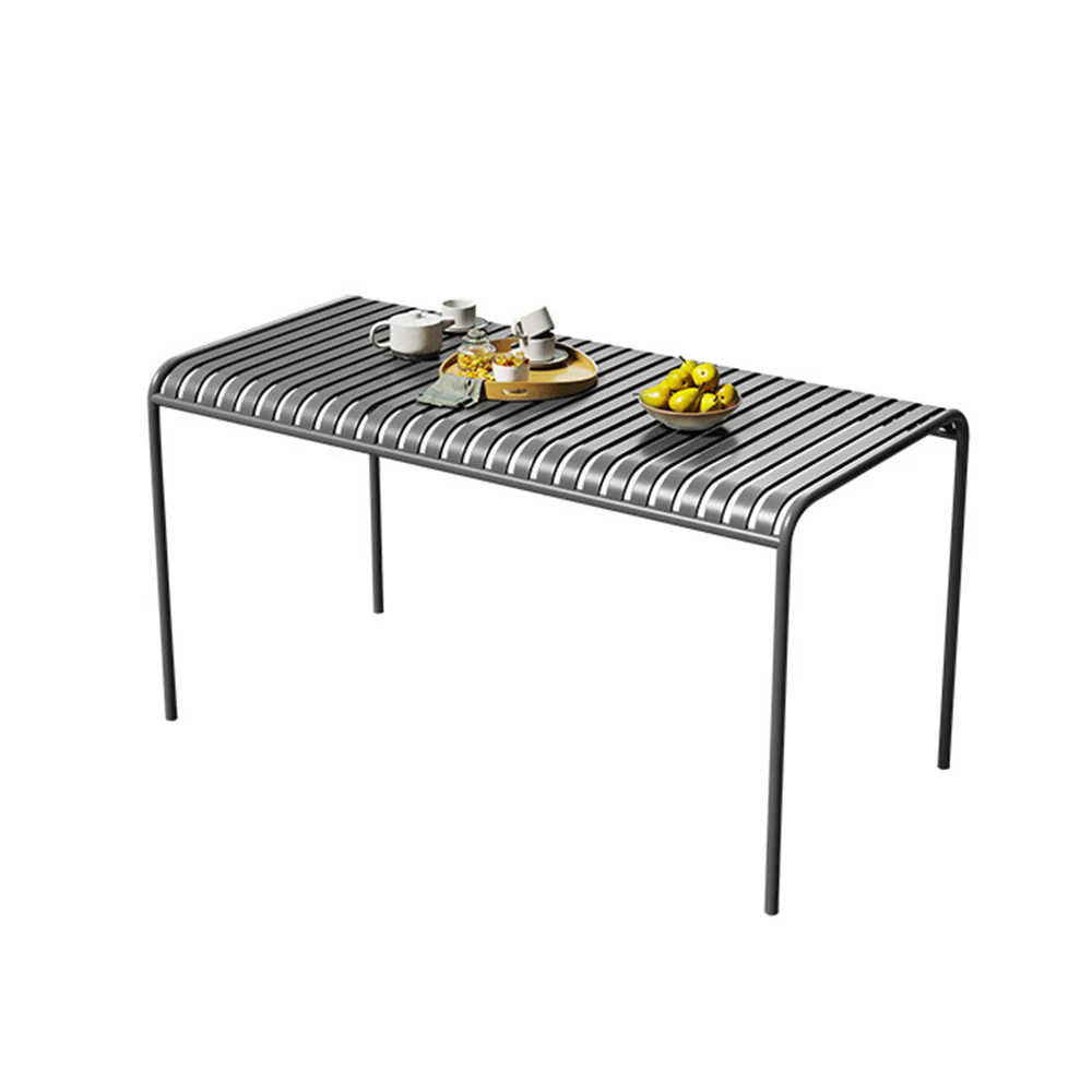 SOLARA Outdoor Iron Table/Bench/Chair/Sofa/Bar Stool - Black - Image 7