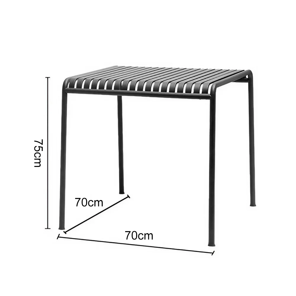SOLARA Outdoor Iron Table/Bench/Chair/Sofa/Bar Stool - Black - Image 6