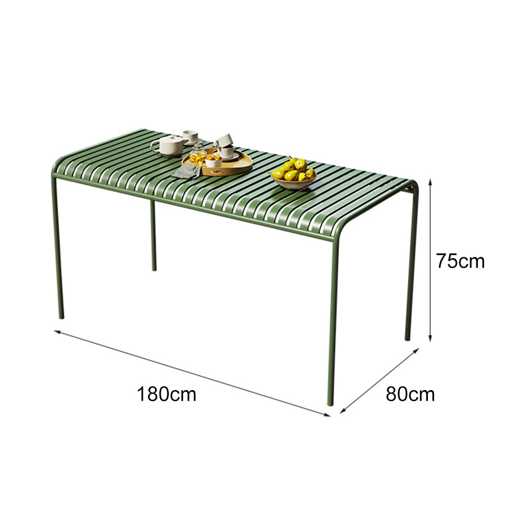 SOLARA Outdoor Iron Table/Bench/Chair/Sofa/Bar Stool - Green - Image 26