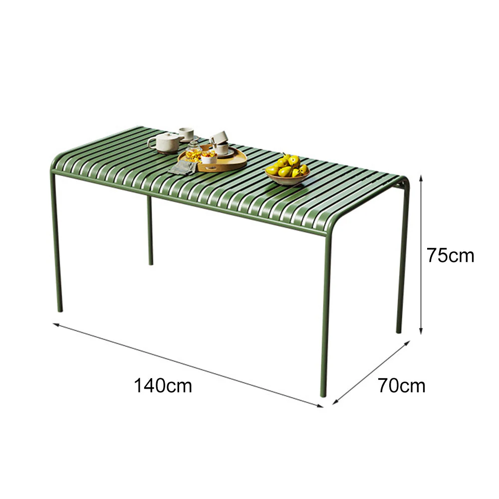 SOLARA Outdoor Iron Table/Bench/Chair/Sofa/Bar Stool - Green - Image 25