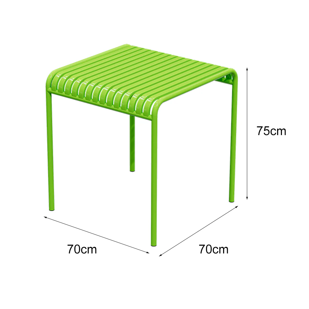 SOLARA Outdoor Iron Table/Bench/Chair/Sofa - Light Green - Image 4