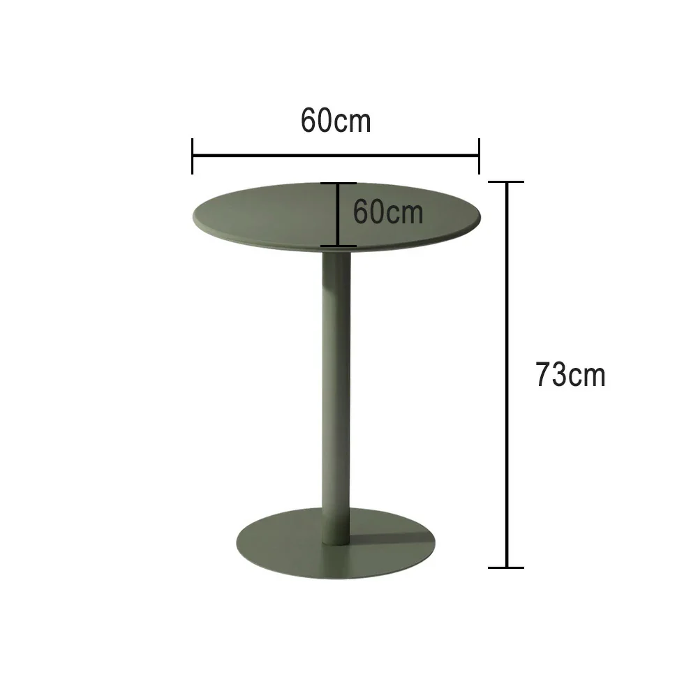 SOLARA Round Green Iron Table - Durable Wrought Metal Construction, Weather-Resistant for Patio or Garden Use - Image 5
