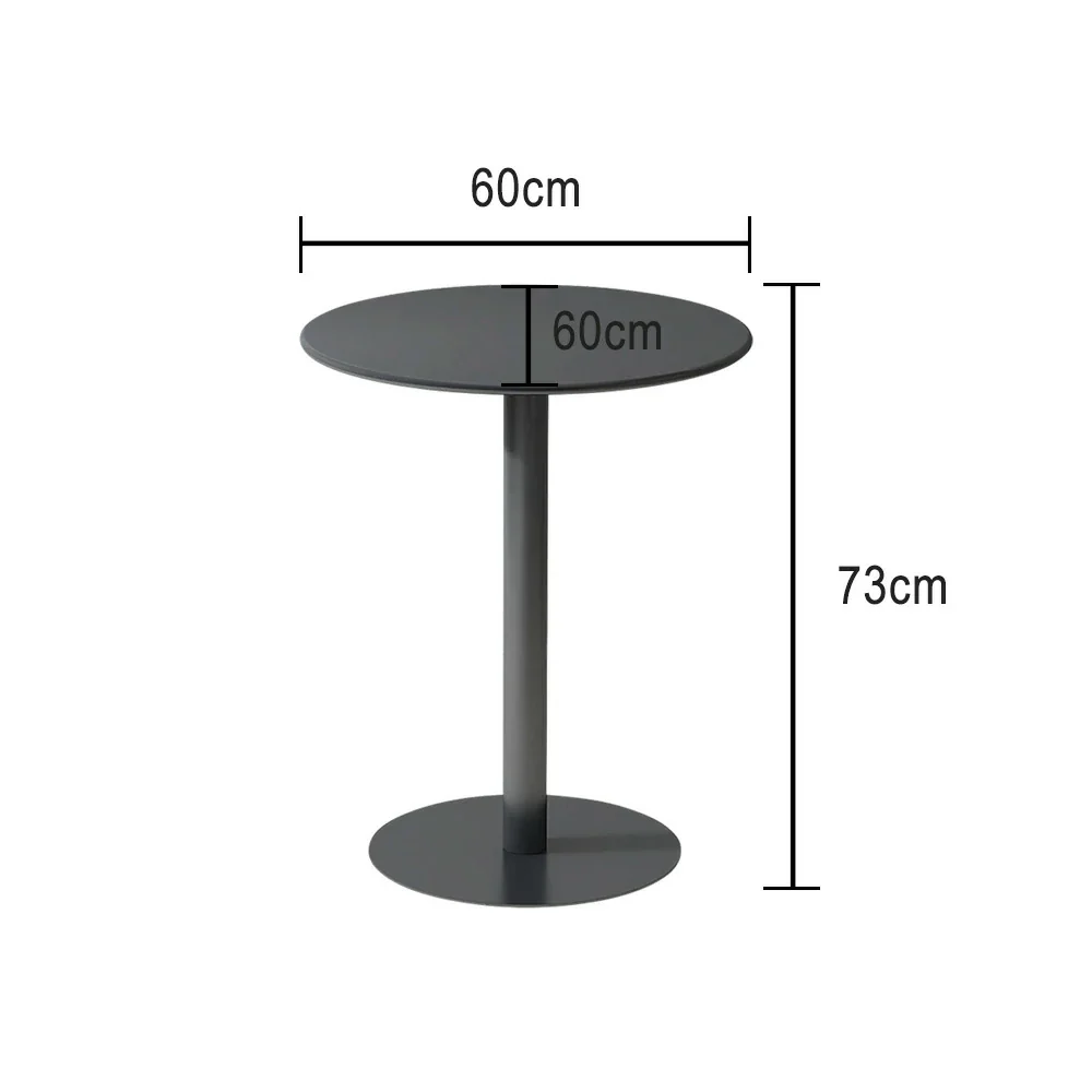 SOLARA Round Gray Iron Table - Durable Wrought Metal Construction, Weather-Resistant for Patio or Garden Use - Image 5