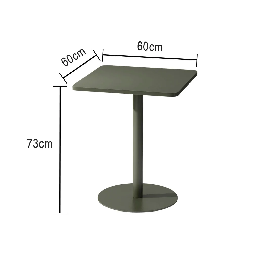SOLARA 60/70/120/160cm Green Square Iron Table, Durable Metal Build for Patio, Balcony, or Garden Use - Image 5