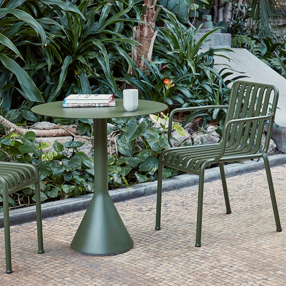 SOLARA 60/70/80/90cm Outdoor Round Dining Table - Olive Green - Image 4