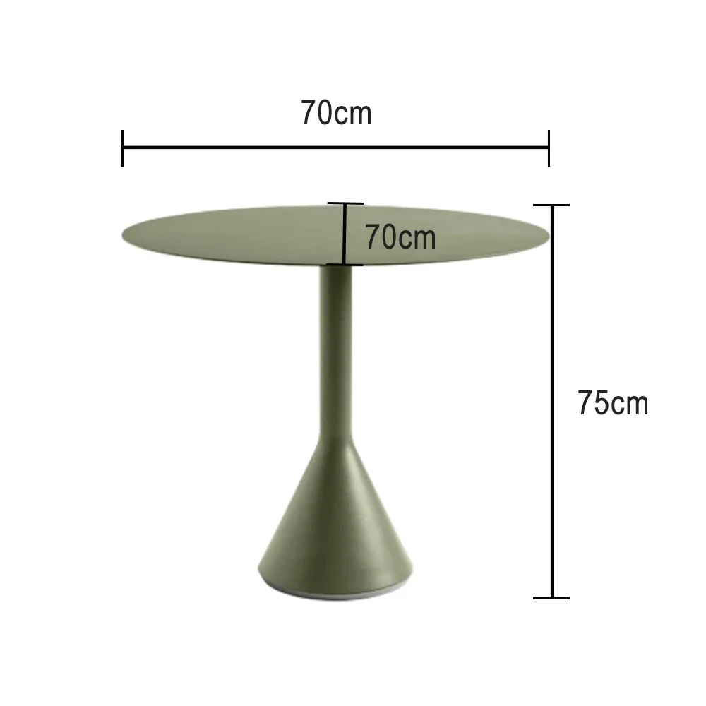 SOLARA 60/70/80/90cm Outdoor Round Dining Table - Olive Green - Image 6
