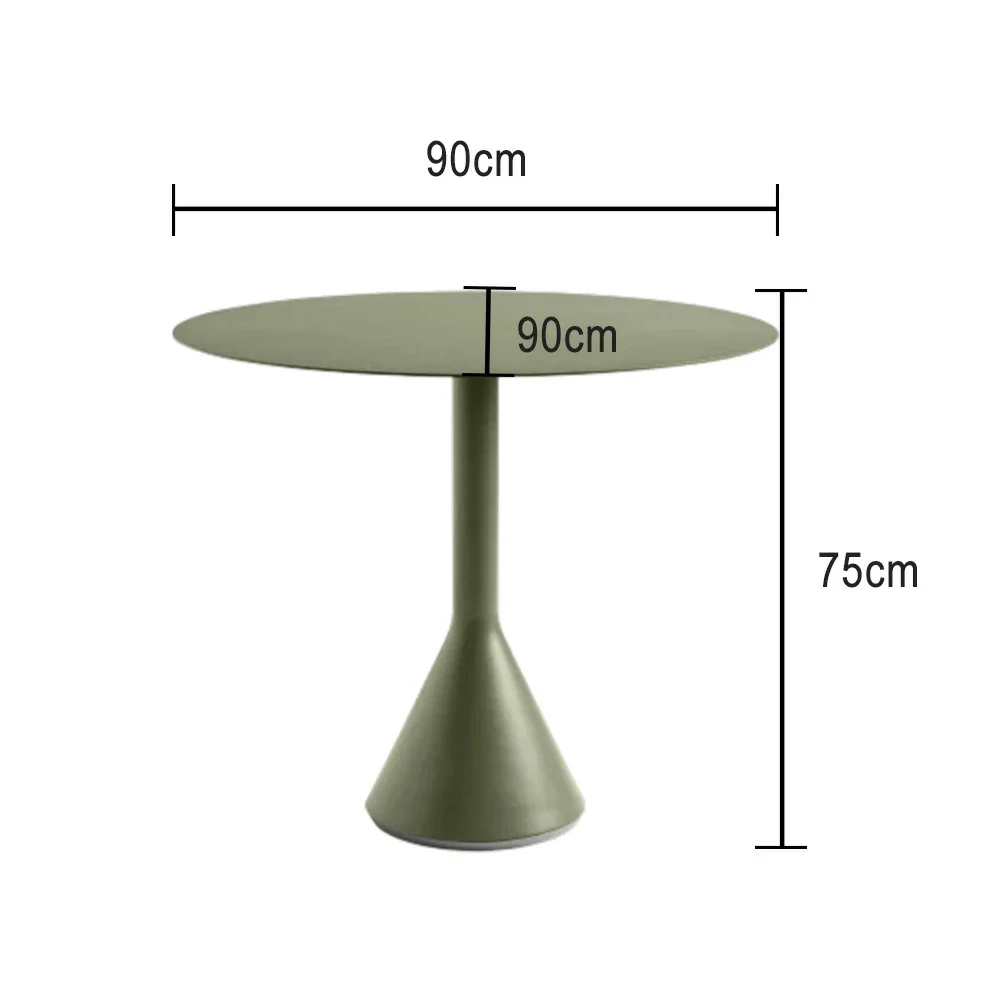 SOLARA 60/70/80/90cm Outdoor Round Dining Table - Olive Green - Image 8