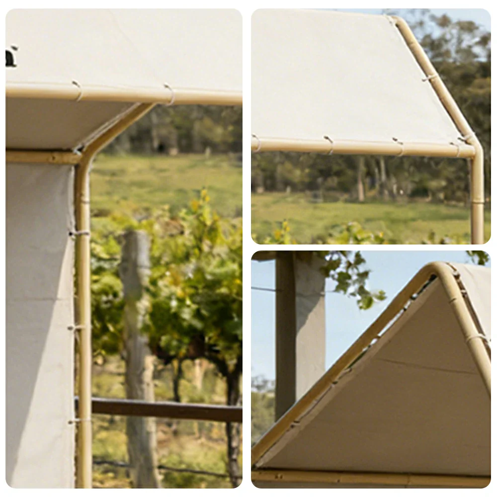 TREKKA Outdoor Pop-Up Gazebo 2/3m Canopy with Reinforced Steel Frame, Waterproof & UV-Resistant Fabric, Wind-Stable Structure, Quick Assembly - Beige - Image 3