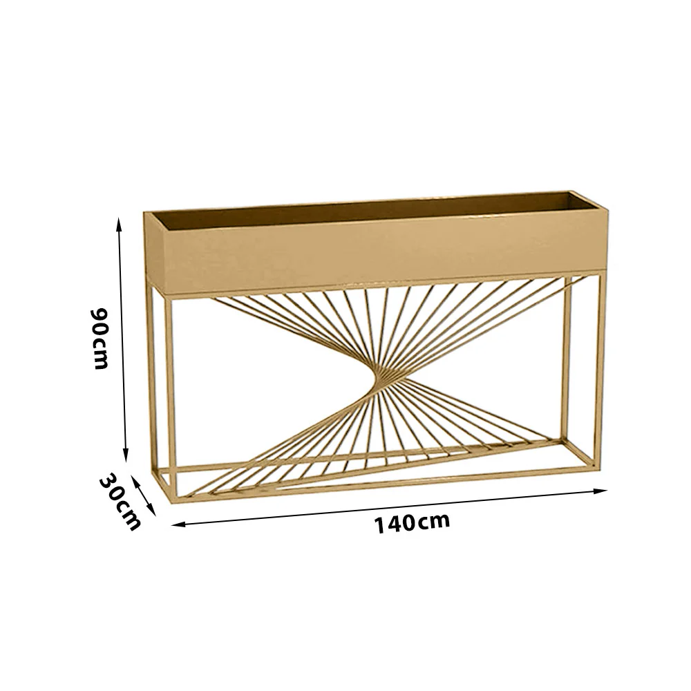 SOLARA ZFL02 Minimalist Style 140cm Modular White/Gold/Black Metal Planter with Partition FunctionSaving for Outdoor Use - Image 11