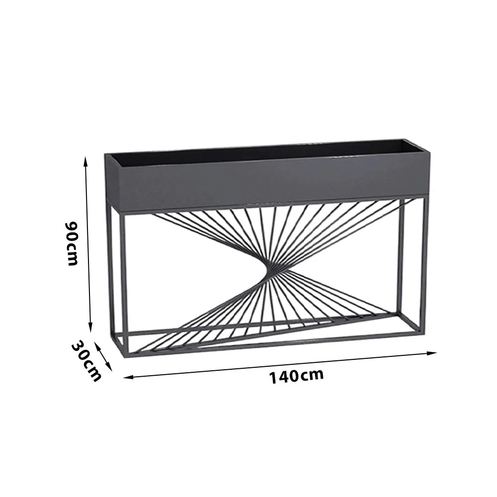 SOLARA ZFL02 Minimalist Style 140cm Modular White/Gold/Black Metal Planter with Partition FunctionSaving for Outdoor Use - Image 12