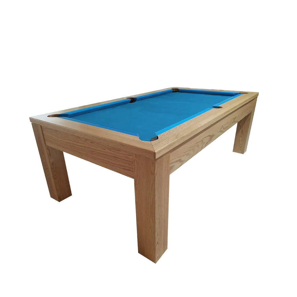 QUESLA P4 7FT Slate Pool Snooker Table Billiards Table Straight Leg - Oak&Blue - Image 6