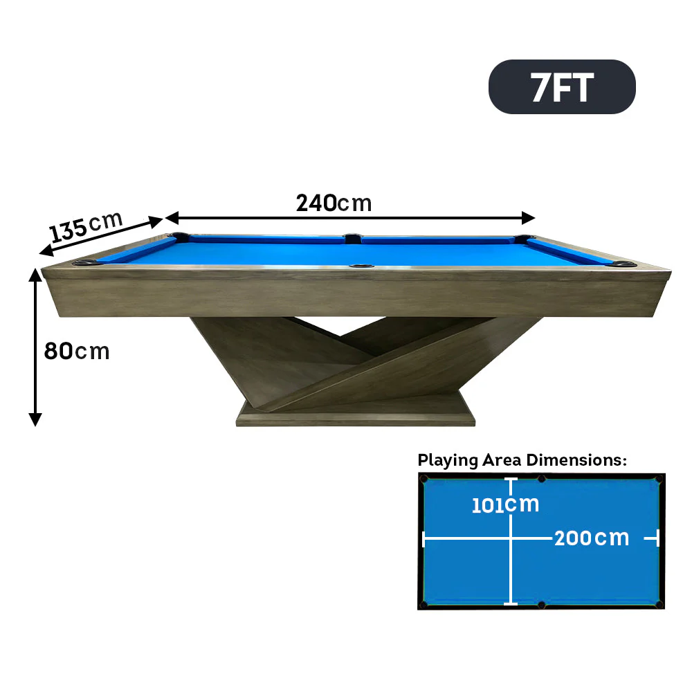 QUESLA WP06 7FT Luxury Slate Billiard Table W/ Free Accessories Pool Table - Grey&Blue - Image 14