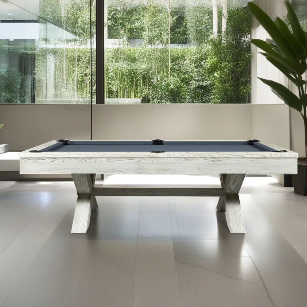 QUESLA WYJ004 7FT Slate Billiard Table W/ Free Accessories Pool Table - White&Grayish Blue - Image 3