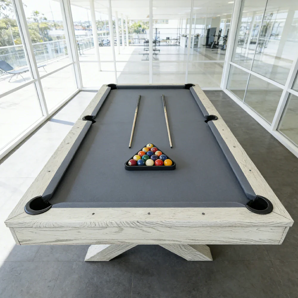 QUESLA WYJ004 7FT Slate Billiard Table W/ Free Accessories Pool Table - White&Grayish Blue - Image 4