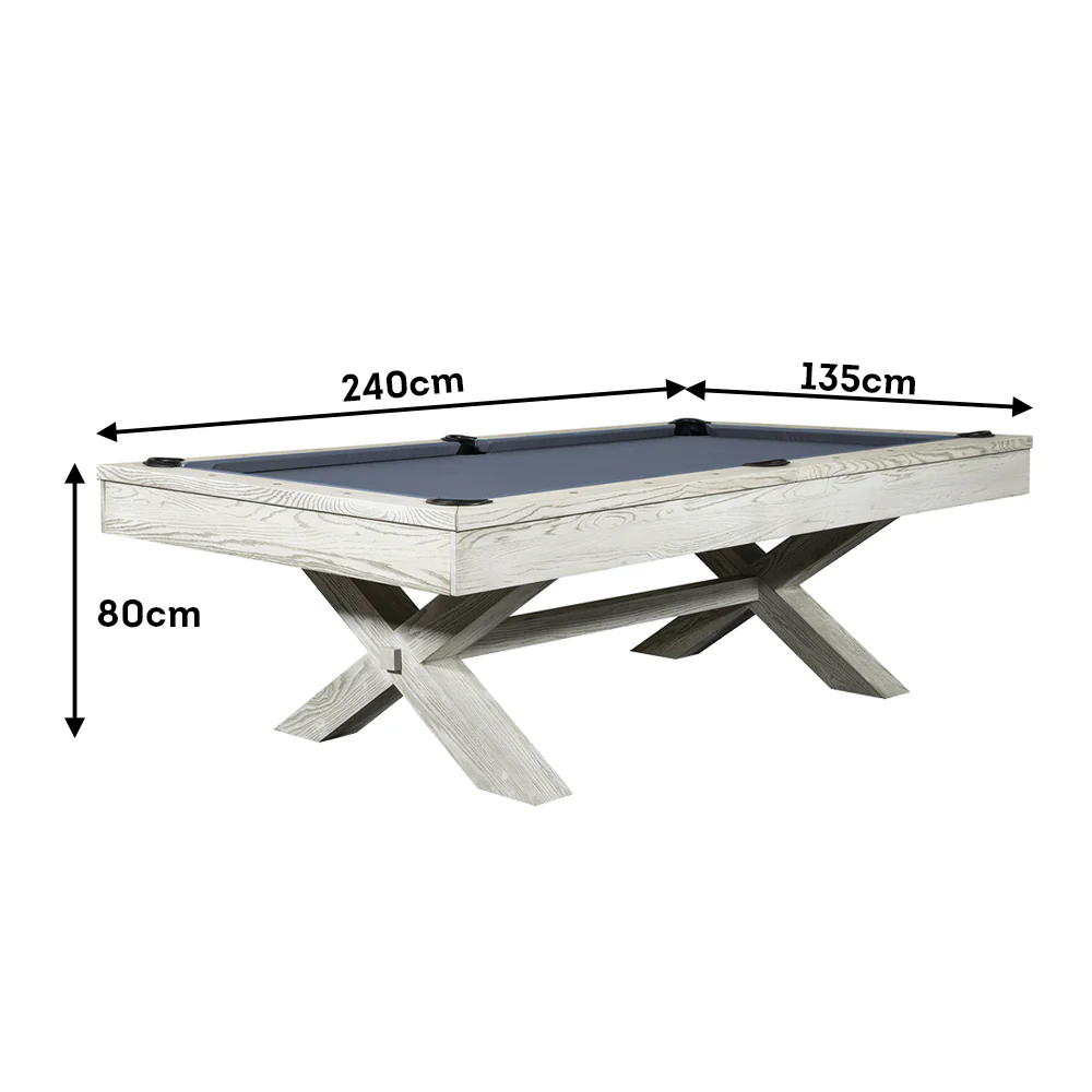 QUESLA WYJ004 7FT Slate Billiard Table W/ Free Accessories Pool Table - White&Grayish Blue - Image 8