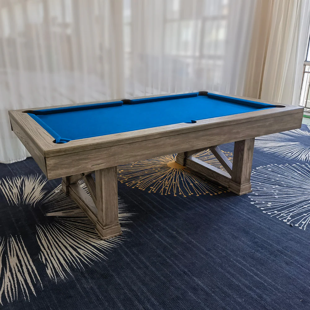 QUESLA WYJ05 8FT Slate Billiard Table W/ Free Accessories Pool Table - Grey&Blue - Image 10