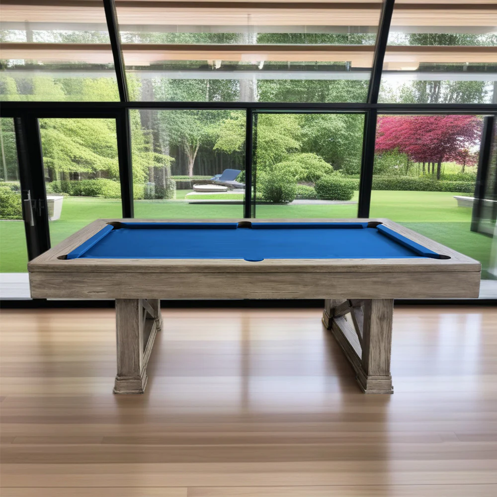 QUESLA WYJ05 8FT Slate Billiard Table W/ Free Accessories Pool Table - Grey&Blue - Image 8