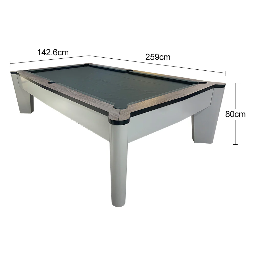 QUESLA G02 8FT Slate Billiard Table w/ Free Accessories Pool Table - Grey&Grayish Blue - Image 7