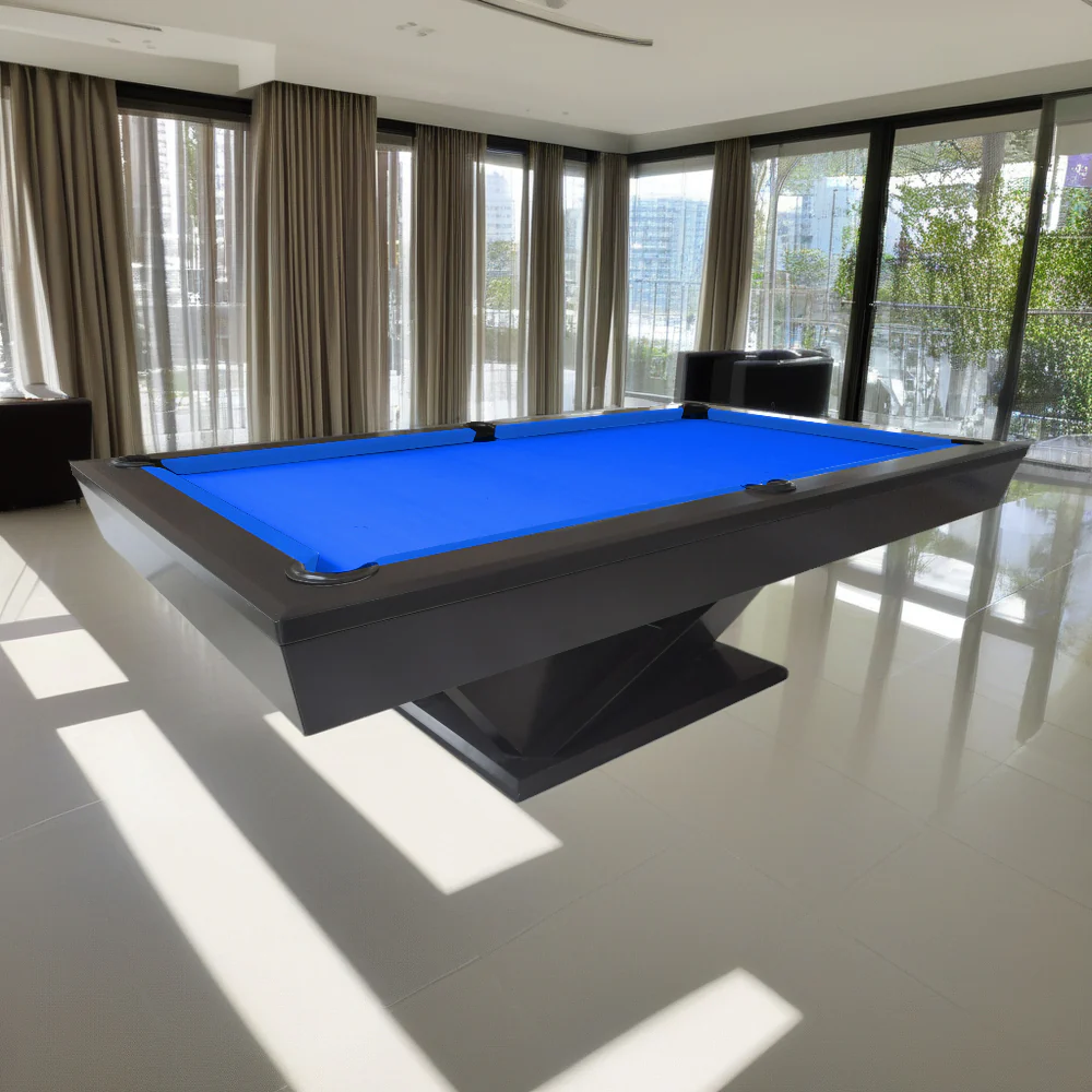 QUESLA WP06 8FT Slate Pool Snooker Table Billiards Table - Blue&Black - Image 3