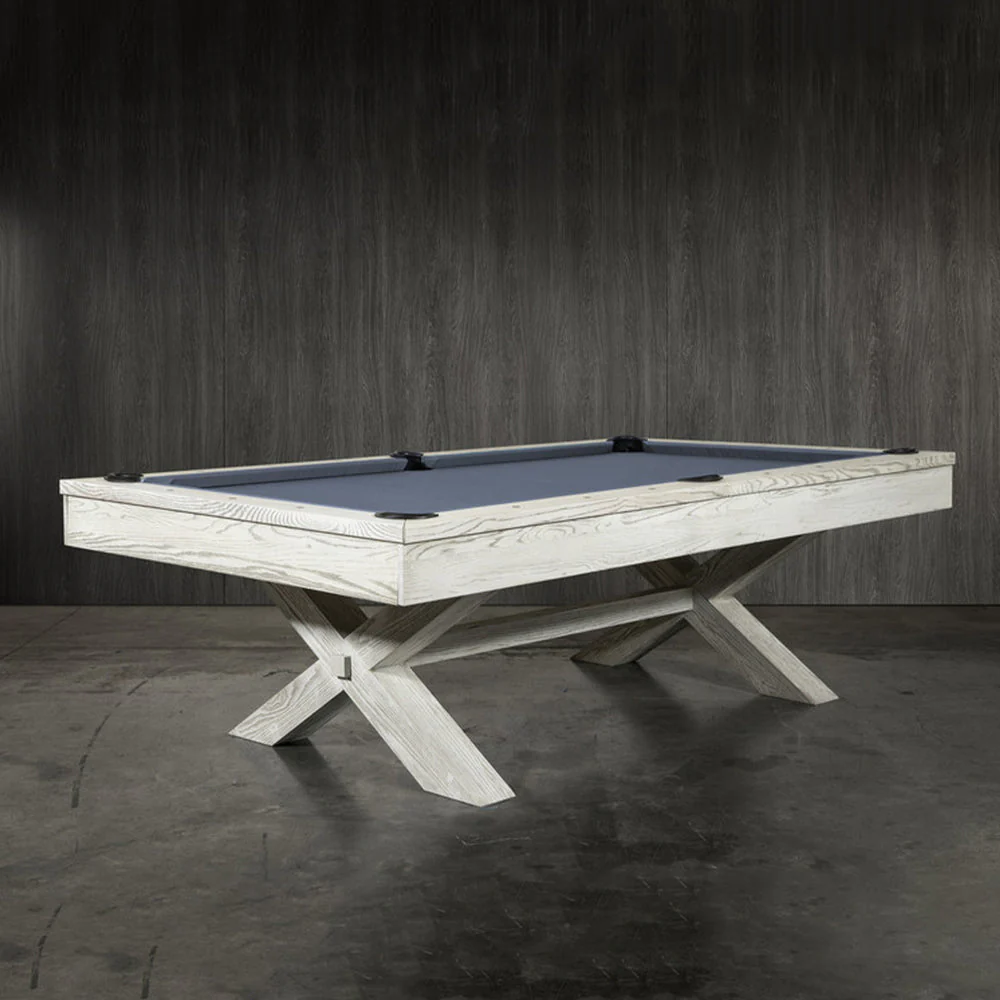 QUESLA WYJ004 8FT Slate Billiard Table W/ Free Accessories Pool Table - White&Grayish Blue - Image 3