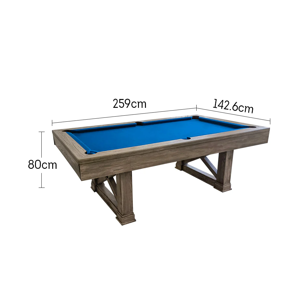 QUESLA WYJ05 8FT Slate Billiard Table W/ Free Accessories Pool Table - Grey&Blue - Image 11