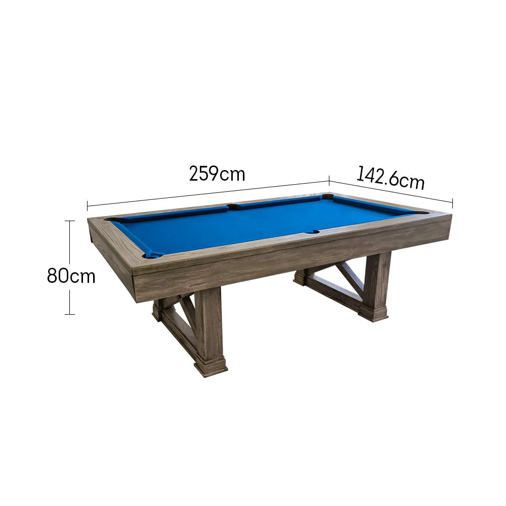 QUESLA WYJ05 8FT Slate Billiard Table W/ Free Accessories Pool Table - Grey&Blue - Image 5
