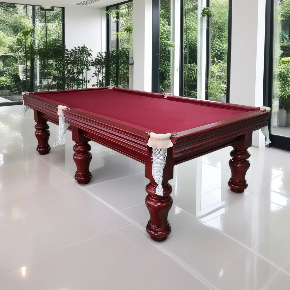 QUESLA HESTIA 9FT Slate Pool Snooker Table Billiards Table - Mahogany - Image 5