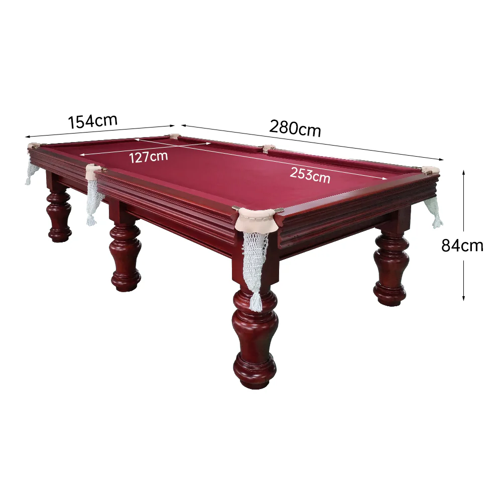 QUESLA HESTIA 9FT Slate Pool Snooker Table Billiards Table - Mahogany - Image 8