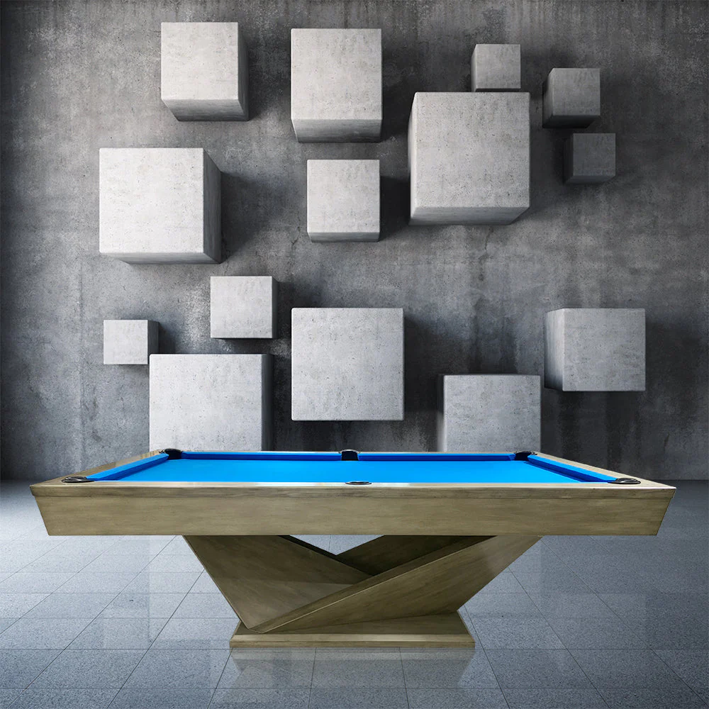 QUESLA WP06 9FT Luxury Slate Billiard Table w/ Free Accessories Pool Table - Grey&Blue - Image 4