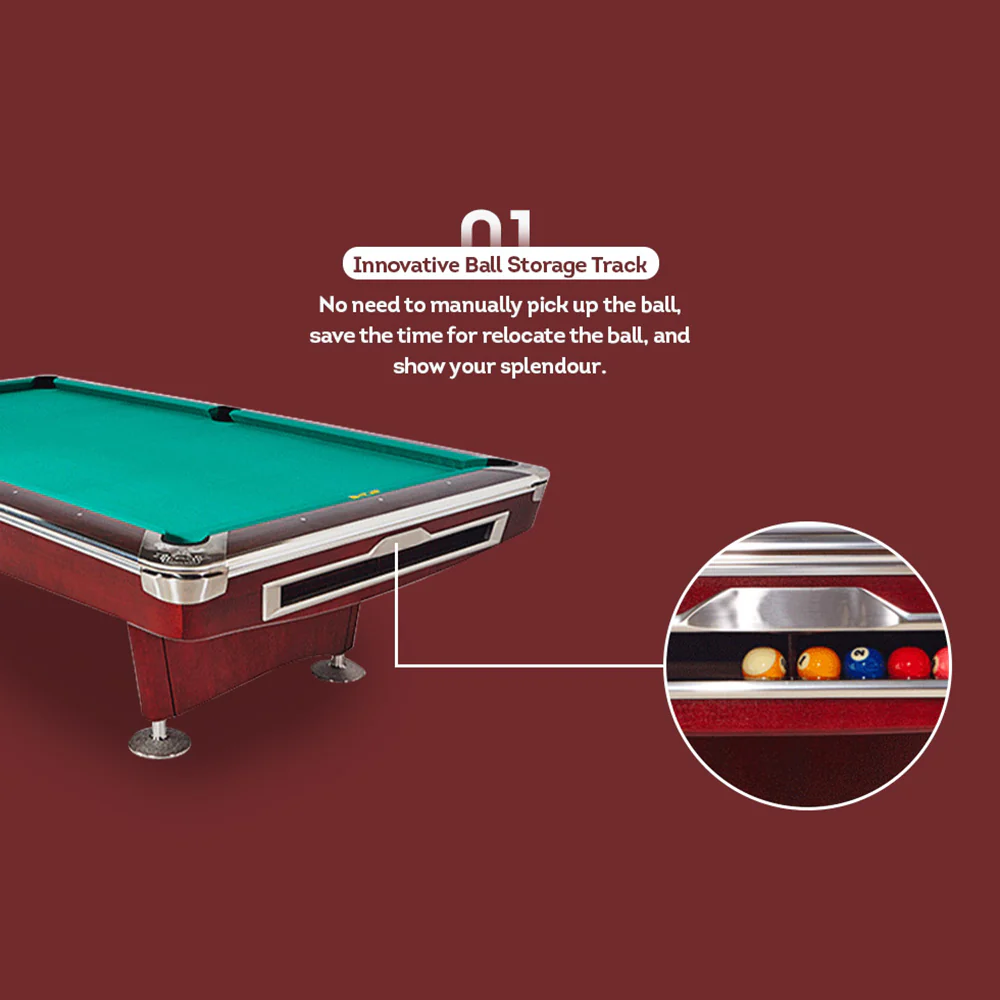 XINGPAI XW136 9FT American Pool Table TOURNAMENT Fancy Nine Ball Pool Table Open Pool Table - Image 5