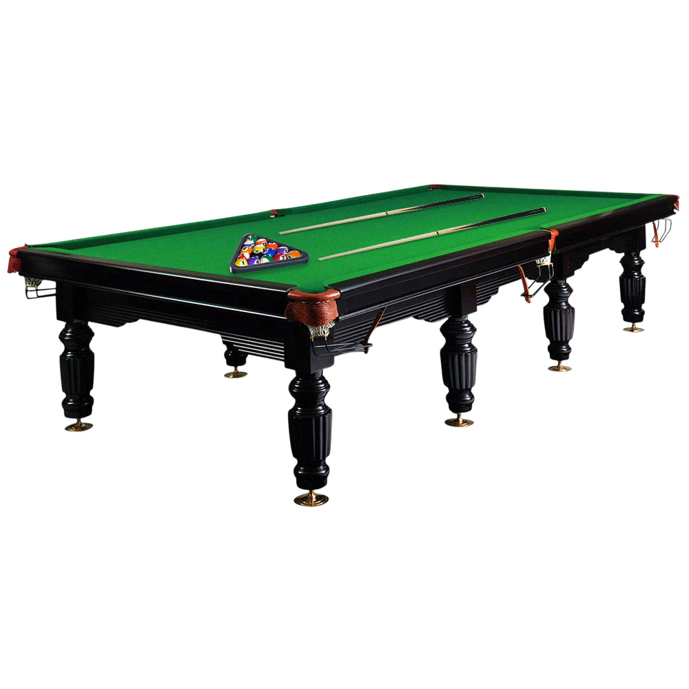 QUESLA 45mm Thickness Slate 12FT Luxury Snooker/Billiard Table - Black&Green - Image 4