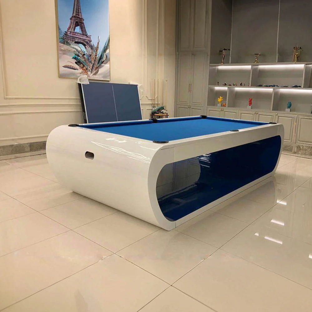 XINGPAI XW7A 7FT Slate Pool Billiard Table Soild Wood - White&Blue - Image 4
