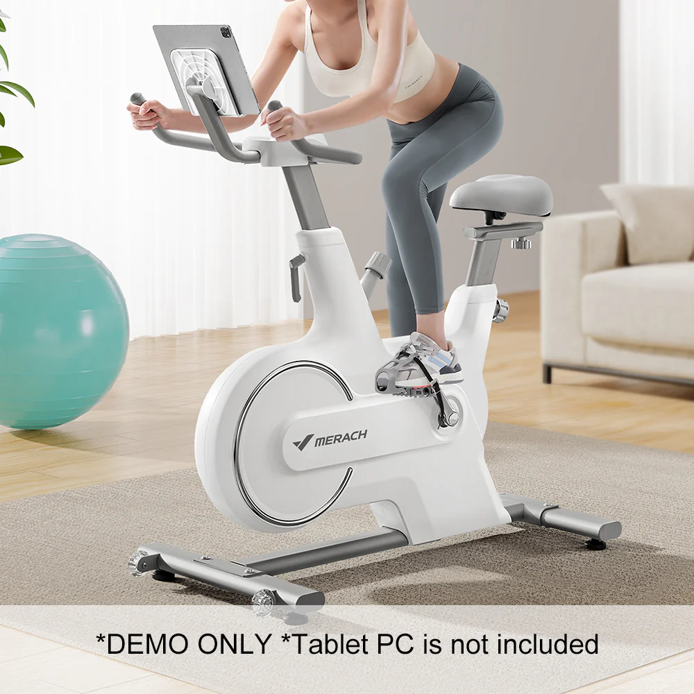FITPRO MR667 6 KG Flywheel Spin Bike Home Gym Train - White - Image 5