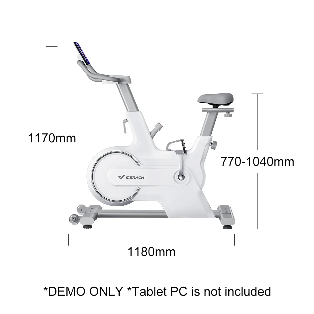 FITPRO MR667 6 KG Flywheel Spin Bike Home Gym Train - White - Image 6